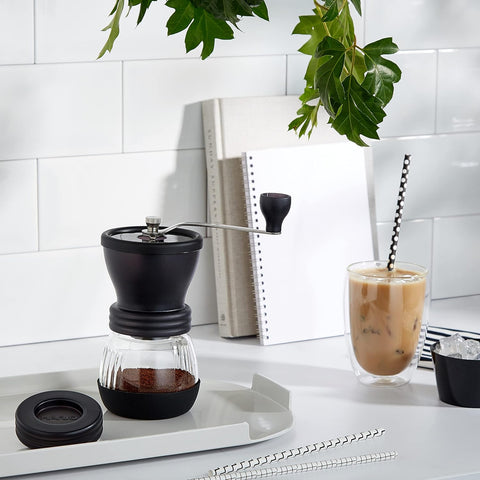 Hario Ceramic Coffee Mill - "Skerton Plus", Glass (MSCS-2DTB)