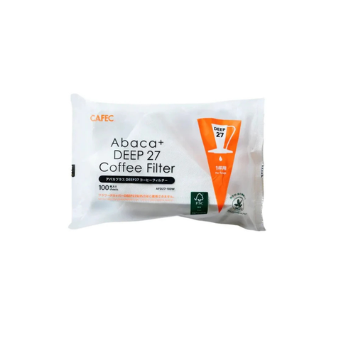 CAFEC Abaca+ Deep 27 Coffee Filter (white)
